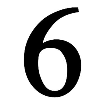 Wrought Iron House Number 6