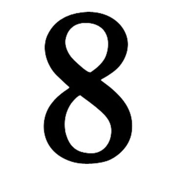 Wrought Iron House Number 8