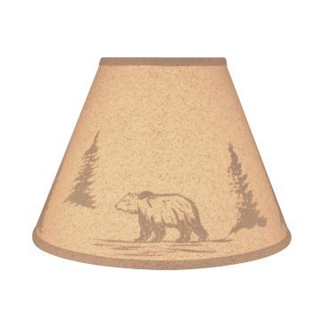 Rustic Forest Bear Silhouette Lampshade
