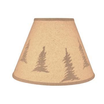 Rustic Pine Tree Silhouette Lampshade