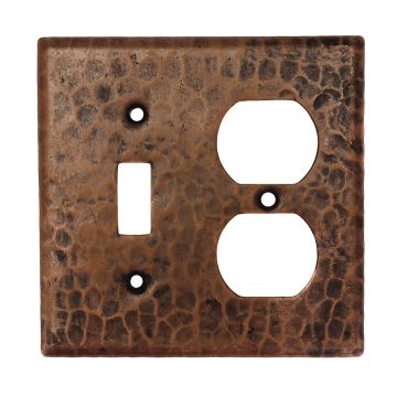 Oil Rubbed Bronze Hammered Copper Outlet/Switch Wall Plate Cover
