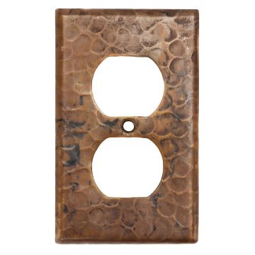 Copper Switchplate Single Duplex, 2 Hole Outlet Cover