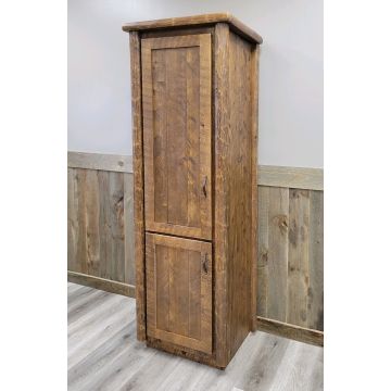 Olde Towne Rustic Log Linen Closet in Barnwood Lager
