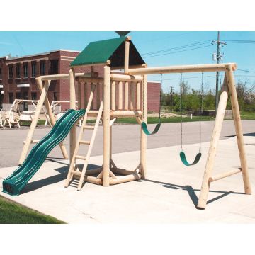 Timber Ridge Double Swing Log Playset