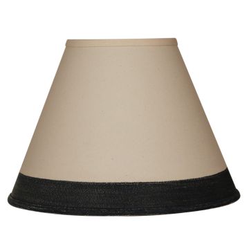 Rustic Natural Lenore Navy Banded Lampshades