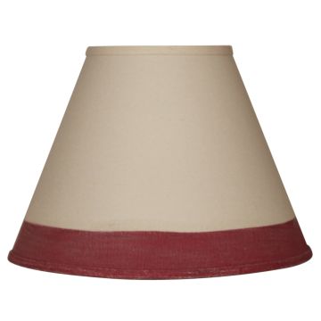 Rustic Natural Lenore Red Banded Lampshades