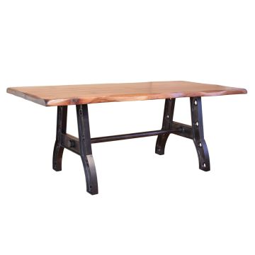 Parota Industrial Live Edge Dining Table