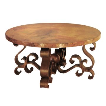 Patricia Hammered Copper Coffee Table
