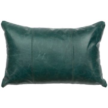 Peacock Leather Decor Pillow
