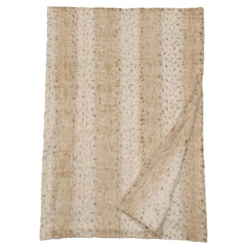 Pearl Leopard Cuddle Fur Throw Blanket