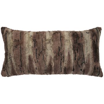Pewter Fox Cuddle Fur Rectangle Decor Pillow