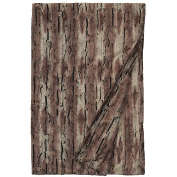 Pearl Leopard Cuddle Fur Throw Blanket