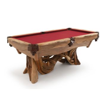 Artistic Log Pool Table- Maple & Juniper