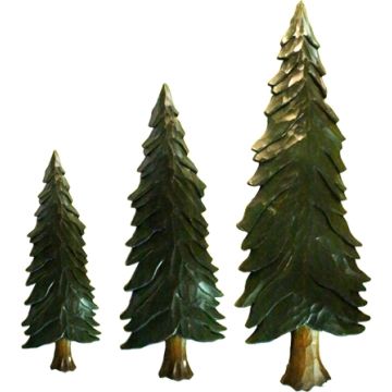 Welcome Pine Tree Wood Art