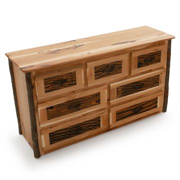Poplar Grove Hickory Log 7 Drawer Dresser