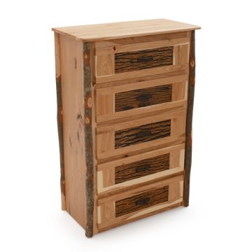 Poplar Grove Hickory Log 5 Drawer Chest