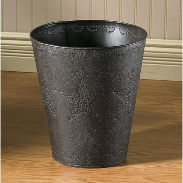 Punched Star Rustic Waste Basket