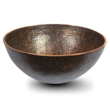 Round Hand Forged Old World Copper Vessel Sink