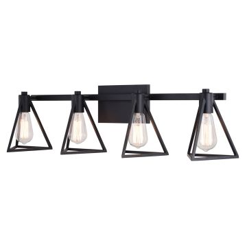 Ravenna 4-Light Matte Black Vanity Light
