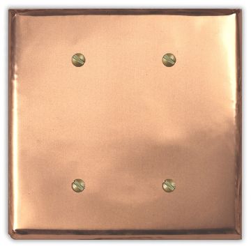 Raw Copper 2 Blank Copper Switch Plate