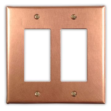Raw Copper 2 Rocker/GFI Copper Switch Plate