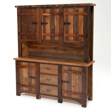 Reclaimed Heritage Shady Bay Barn Wood Buffet & Hutch