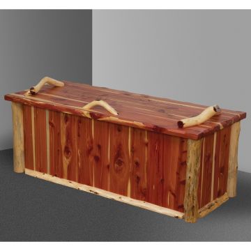 Rust Valley Red Cedar Log Blanket Chest 