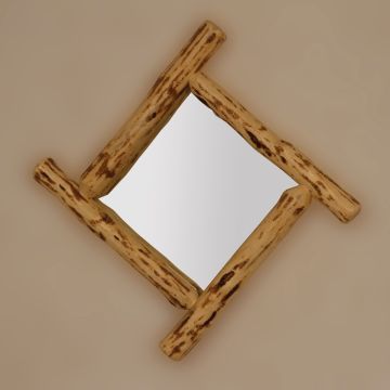 Rust Valley Red Cedar Log Wall Mirror 