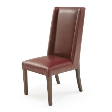 Regal Leather Upholstered Dining Chair - Bordeaux Wine Leather