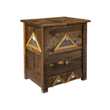 Rocky Mountain Barnwood 2 Drawer Nightstand