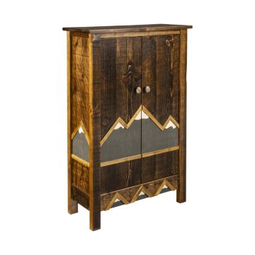 Rocky Mountain 2 Door Barnwood Pantry Cabinet