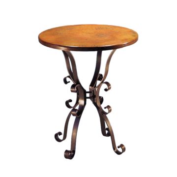 Copper Bar Table with Roman Base