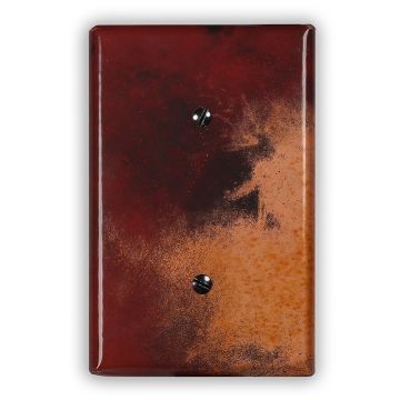 Rojo y Negro 1 Blank Copper Switch Plate