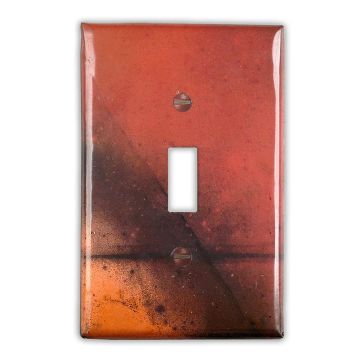 Rojo y Negro 1 Toggle Copper Switch Plate