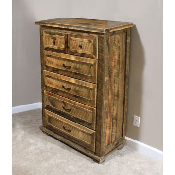 Rural Root 6 Drawer Weathered Bachelor Chest--Vintage Whiskey finish