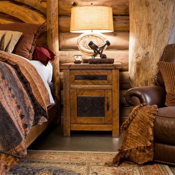 Rustic Ranchero Enclosed Nightstand