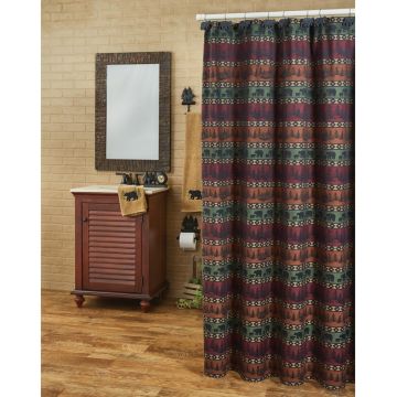 Rustic Bear Mountain Shower Curtain
