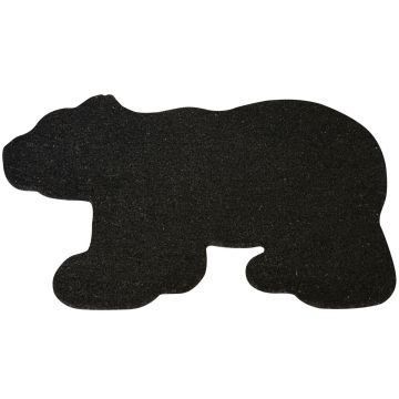 Rustic Black Bear Silhouette Door Mat