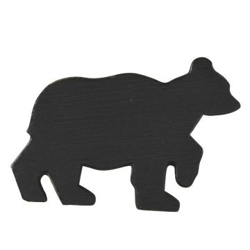 Rustic Black Bear Silhouette Napkin Rings