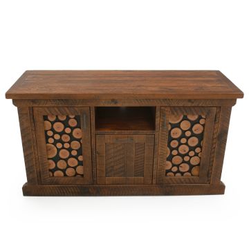 Rustic Campfire Barnwood TV Stand