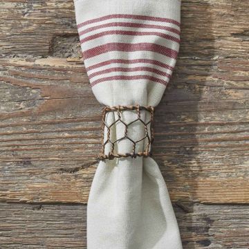 Rustic Chicken Wire Cage Napkin Rings