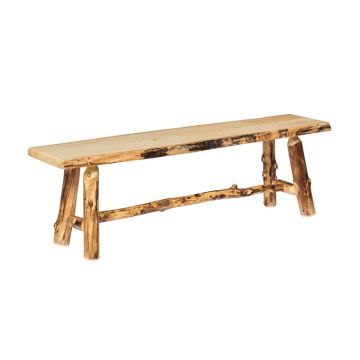 Rustic Colorado Aspen Log Bench