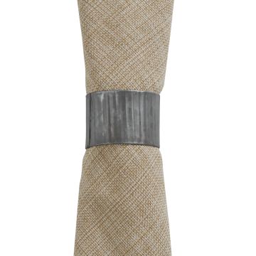 Rustic Crimped Galvanized Cuff Napkin Rings