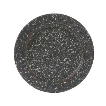 Rustic Gray Granite Enamel Salad Plate