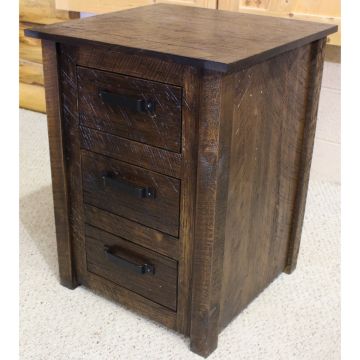 Rustic Mill 3 Drawer Nightstand
