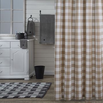 Natura Checkered Shower Curtain