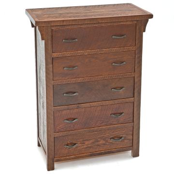Oak Meadows 5 Drawer Reclaimed Barn Wood Chest