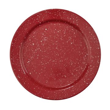 Rustic Red Granite Enamel Dinner Plate