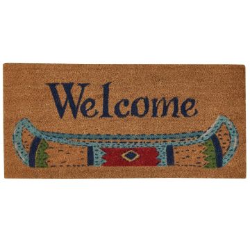 Rustic River Canoe Welcome Mat