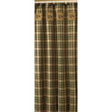 Rustic Scotch Pine Fabric Shower Curtain